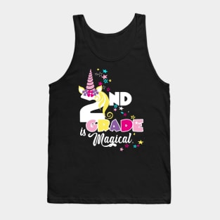 Second Grade Girls Unicorn 2nd Grader Magical Unicorn Lover Gift Tank Top